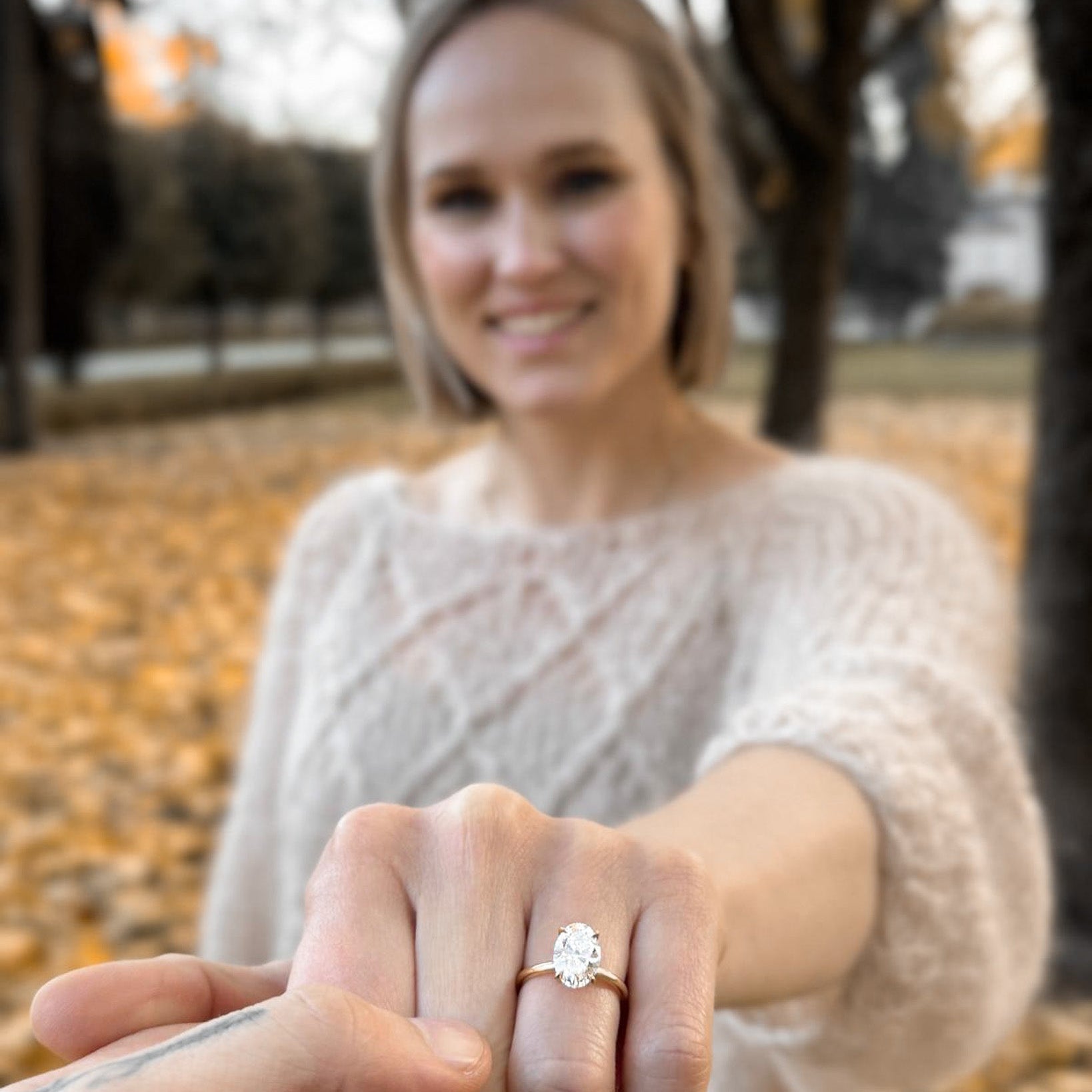 A love story told through a 2.5ct oval diamond