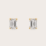 Emerald Studs Large (1tcw)