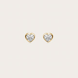 Heart Bezel Studs (0.50tcw)
