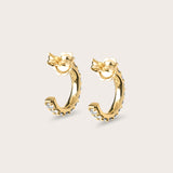 Pavé Diamond Hoops Large