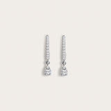 Pear Drop Pavé Huggies