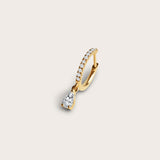 Pear Drop Pavé Huggies