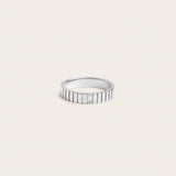 Ribbed Baguette Ring