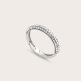 Three Row Pavé Ring