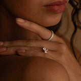 Three Row Pavé Ring