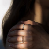 Three Row Pavé Ring