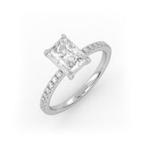 The Radiant Solitaire with Pavé band