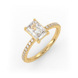 The Radiant Solitaire with Pavé band