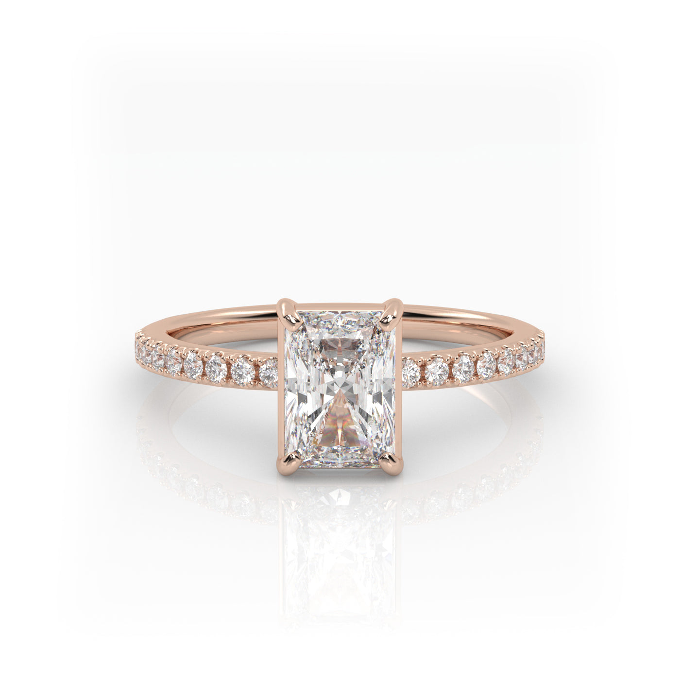 The Radiant Solitaire with Pavé band
