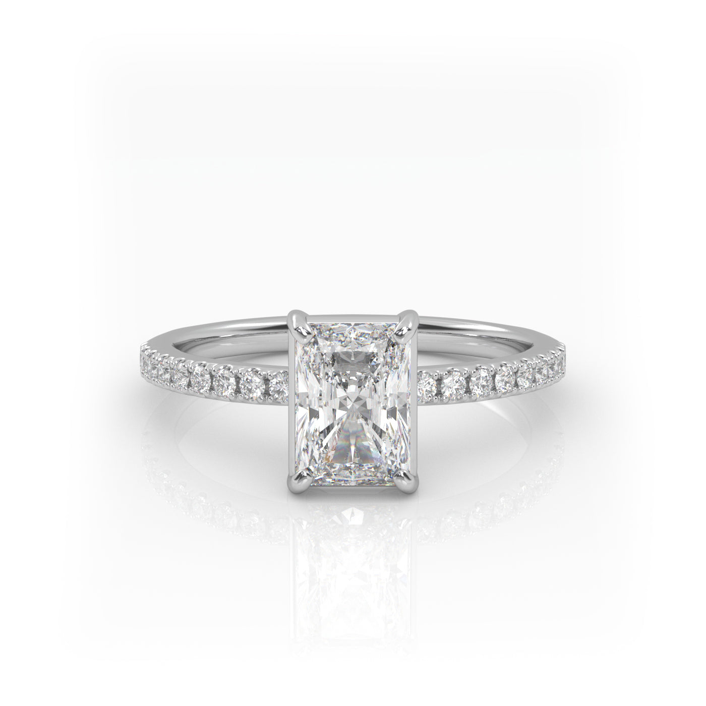 The Radiant Solitaire with Pavé band