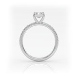 The Radiant Solitaire with Pavé band