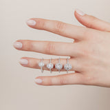 The Oval Solitaire with Pavé band and Halo