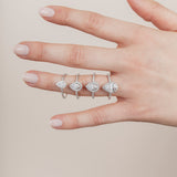 The Pear Solitaire with Pavé band and Halo