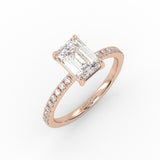 The Emerald Solitaire with Pavé band