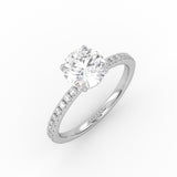 The Round Solitaire with Pavé band