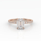The Emerald Solitaire with Pavé band