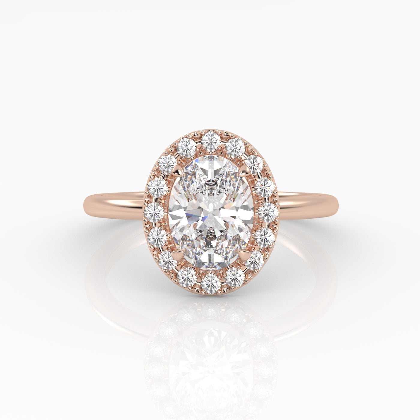 The Oval Solitaire with Halo