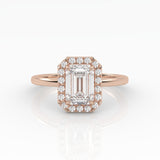 The Emerald Solitaire with Halo