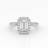 The Emerald Solitaire with Halo