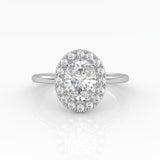 The Oval Solitaire with Halo