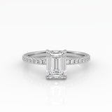 The Emerald Solitaire with Pavé band