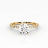 The Round Solitaire with Pavé band