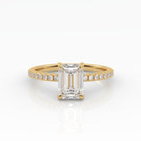 The Emerald Solitaire with Pavé band