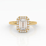 The Emerald Solitaire with Halo