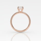The Emerald Solitaire with Pavé band