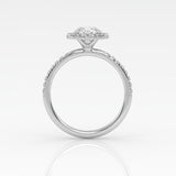 The Cushion Solitaire with Pavé band and Halo