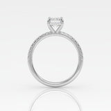The Emerald Solitaire with Pavé band
