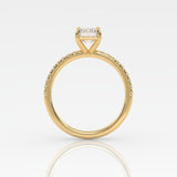 The Emerald Solitaire with Pavé band
