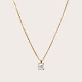 Emerald Diamond Pendant Necklace