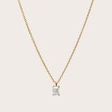 Emerald Diamond Pendant Necklace