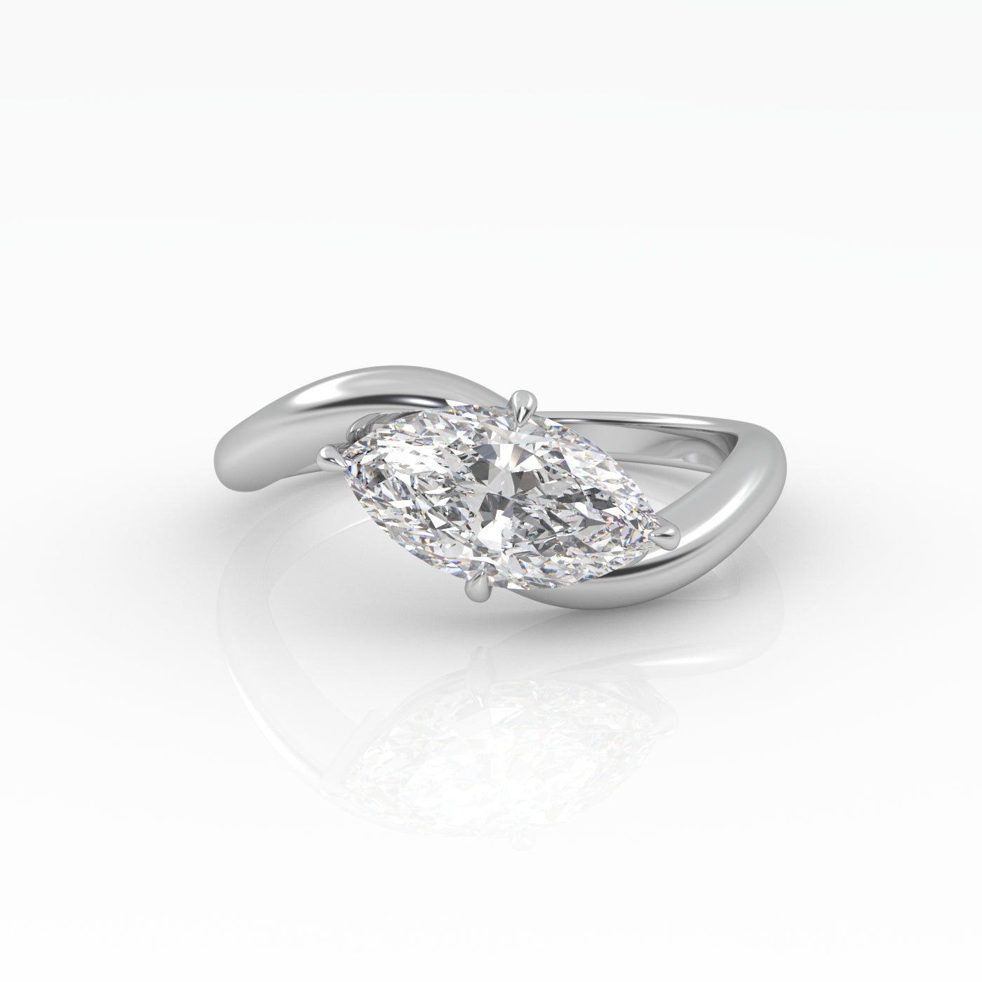 Marquise Curve Ring