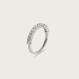 Oval Half Eternity Ring Petite
