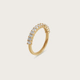Oval Half Eternity Ring Petite