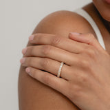 Oval Half Eternity Ring Petite