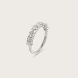 Oval & Emerald Half Eternity Ring