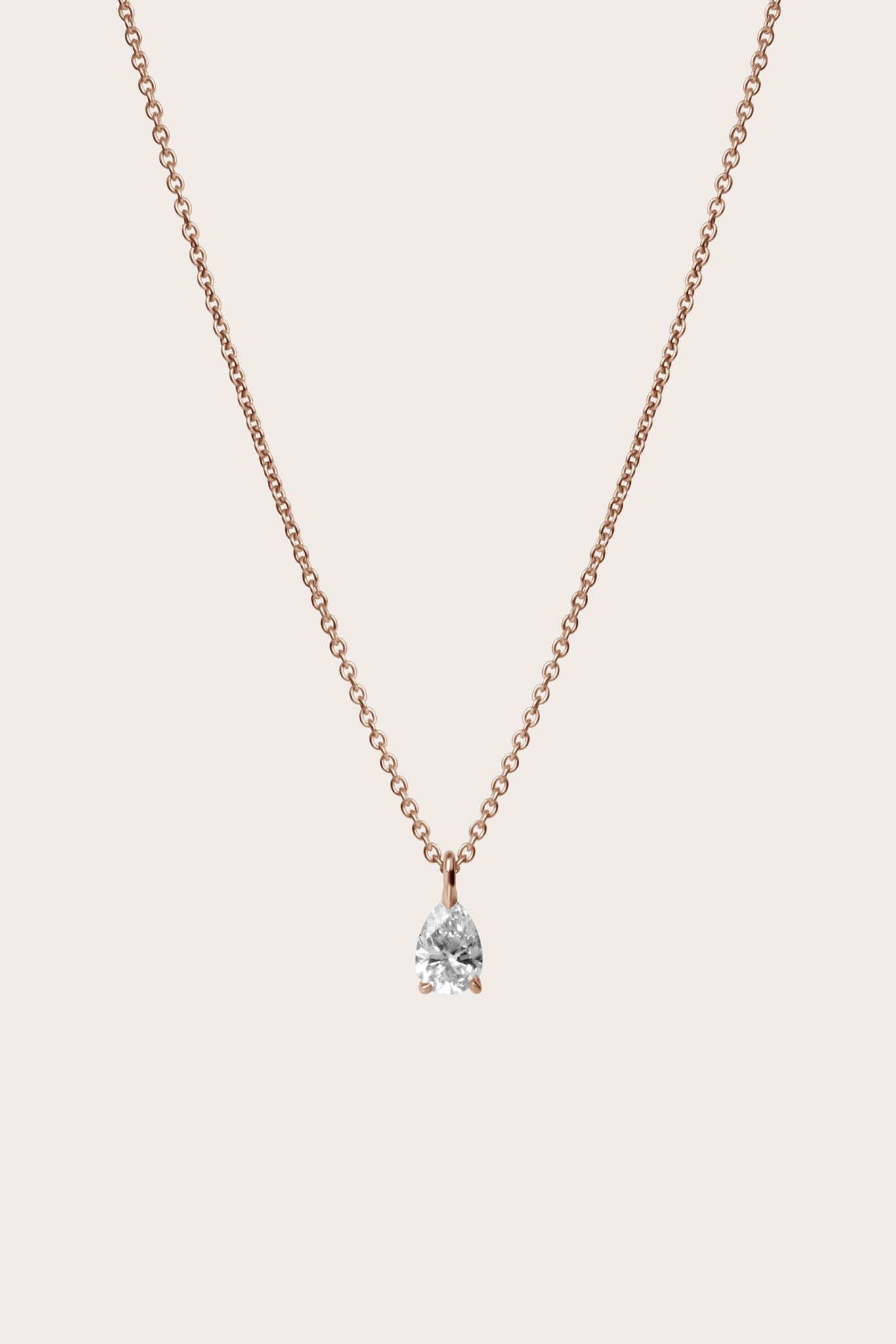 Pear Diamond Pendant Necklace