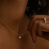 Round Diamond Pendant Necklace