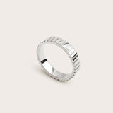 Ribbed Baguette Ring