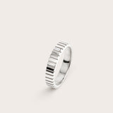 Ribbed Baguette Ring