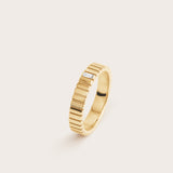 Ribbed Baguette Ring