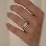 Pavé Marquise Curve Ring