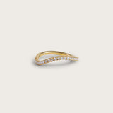 Pavé Wave Curve Ring