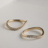 Pavé Wave Curve Ring