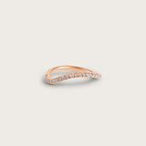 Pavé Wave Curve Ring