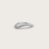 Pavé Wave Curve Ring