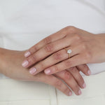 Video of the KARAAT Oval Six Prong Solitaire in 18k white gold with a 1ct center stone, capturing its brilliant sparkle.